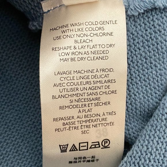 NWT We The Free Come & Get It Sweater Blue Raw Edge Slouchy Lagenlook Grunge-S - Picture 15 of 16